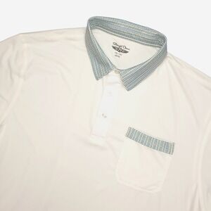 Straight Down Golf Polo Shirt MEN'S XXL Contrasting‎ Collar Pocket Pattern